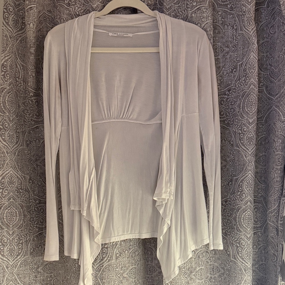 Chris & Carol Classic White Cardigan